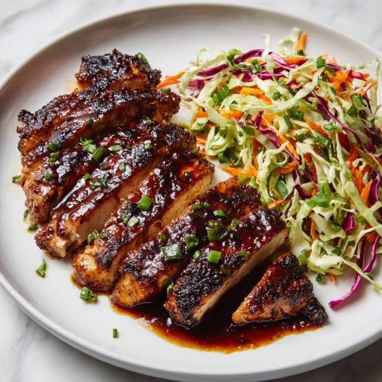 Sticky Apple Cider Chicken with Crisp Autumn Slaw Recipe
