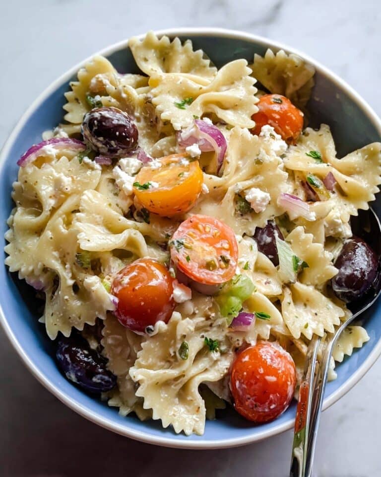 Easy Greek Style Pasta Salad Recipe