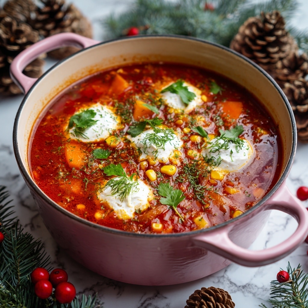 A round white pan holds a colorful shakshuka with four cooked eggs nestled in a thick red tomato sauce mixed with chickpeas and sliced red peppers. The eggs have bright white edges and soft yellow yolks. Fresh chopped green herbs are sprinkled on top, adding small green dots scattered around. A woman's hand is dipping a piece of light yellow tortilla chip into the sauce on the right side. The pan sits on a white marbled surface with some tortilla chips placed nearby. photo taken with an iphone --ar 4:5 --v 7
