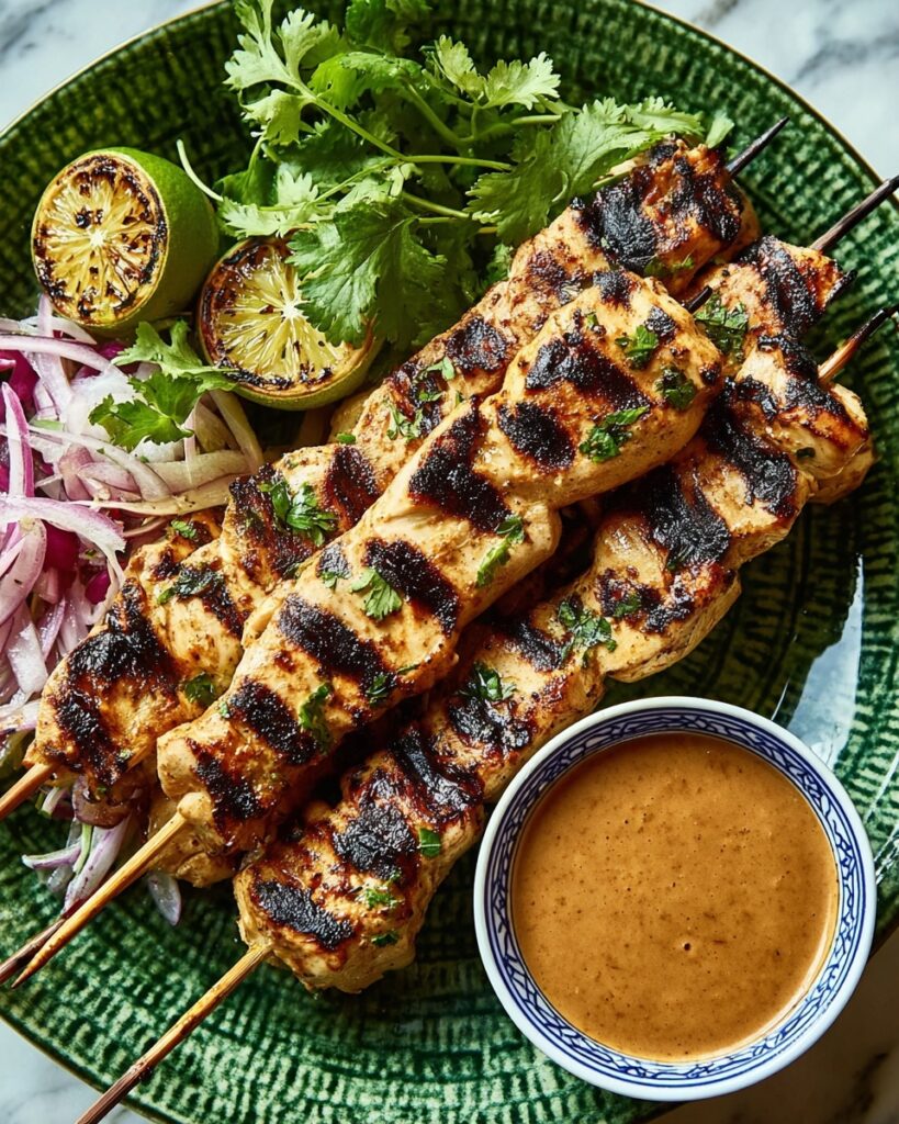 Indonesian Chicken Satay with Peanut Sauce Recipe
