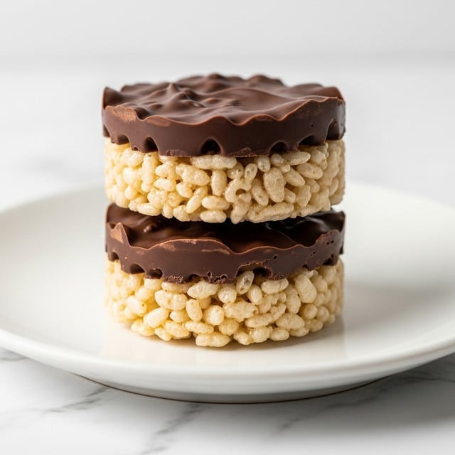 Peanut Butter Chocolate Rice Krispie Treat Cups Recipe