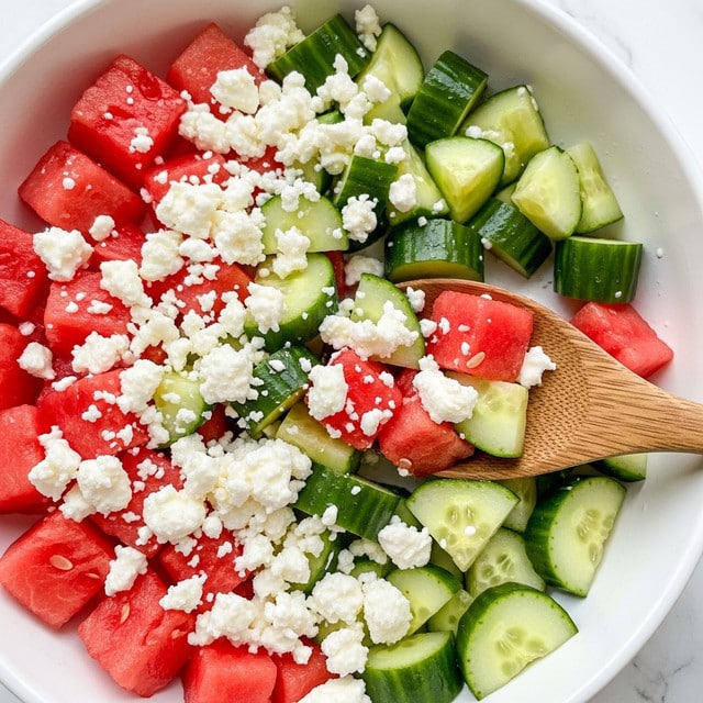 Watermelon Salad with Cucumber and Feta Recipe