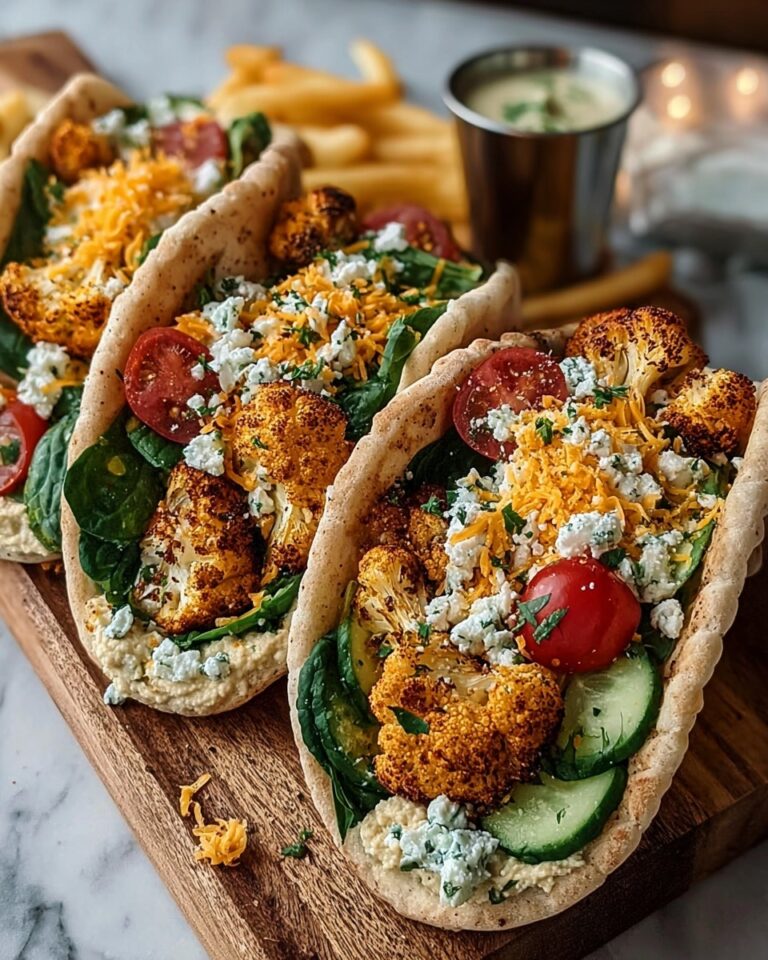 Crispy Cauliflower Pita Sandwiches Recipe