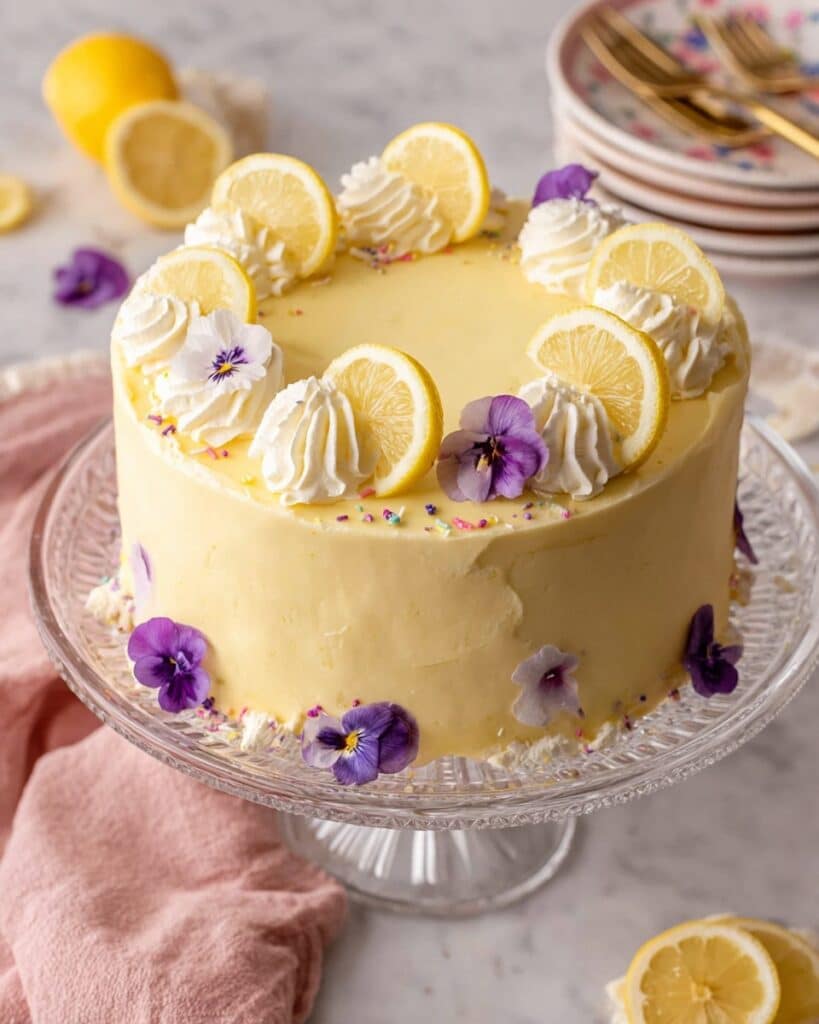 Lemon Cake with Cream Cheese Frosting Recipe