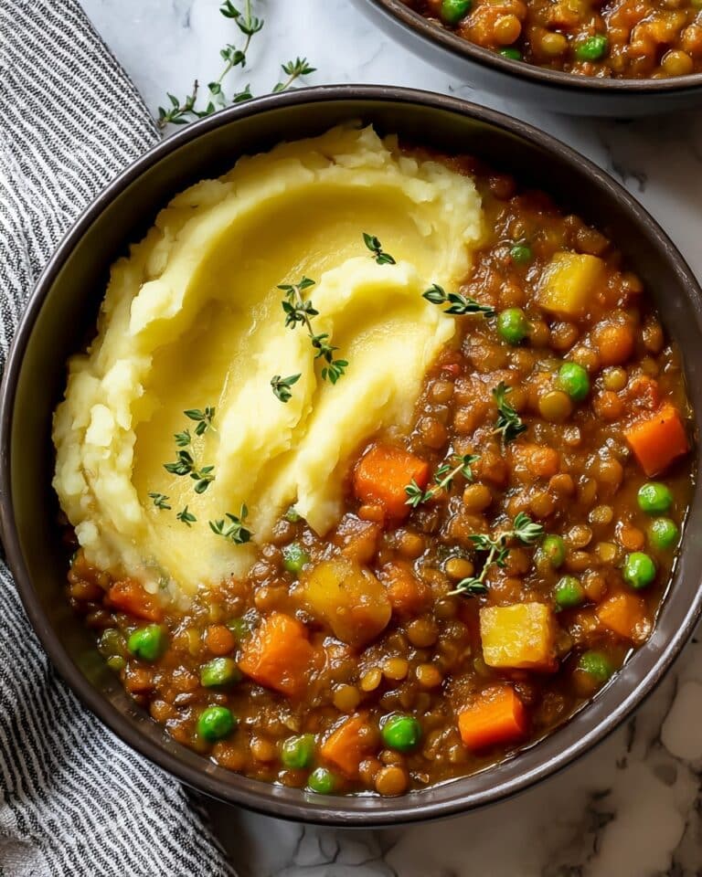 Hearty Lentil Stew with Creamy Mashed Potatoes Recipe