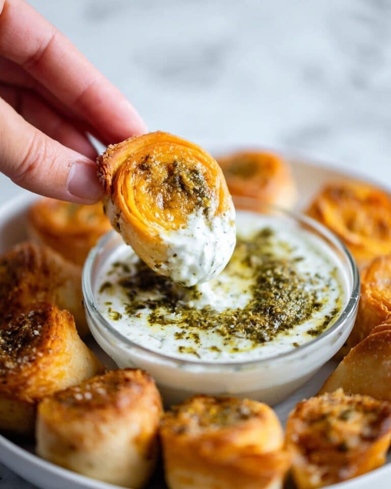 Baked Cheese and Green Chile Antojitos with Basil Pesto Sour Cream Recipe