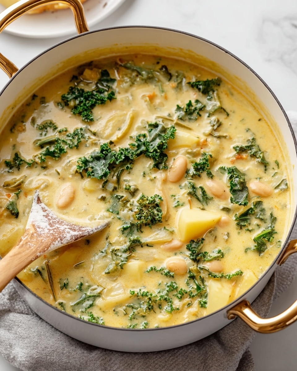 Vegan Zuppa Toscana with Mushrooms, Kale, and Cashew Cream Recipe