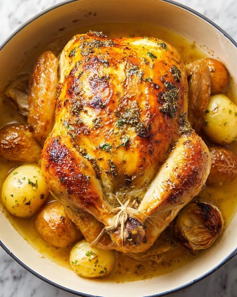 Dutch Oven Whole Chicken with Roasted Vegetables Recipe