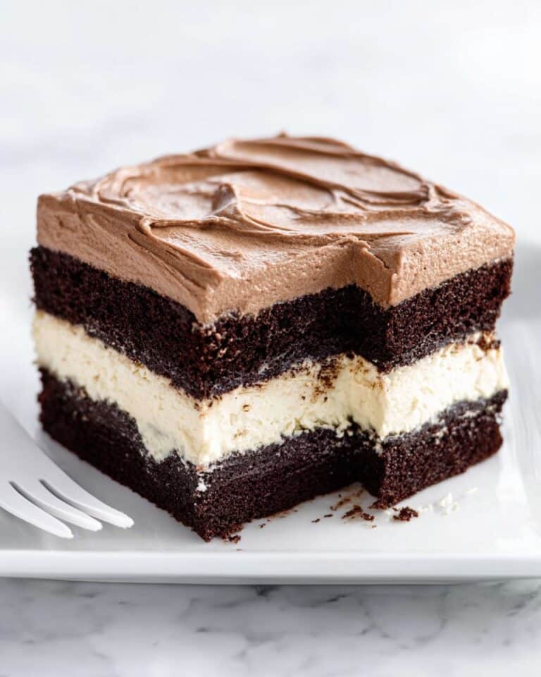 Ding Dong Sheet Cake with Ermine and Chocolate Frostings Recipe