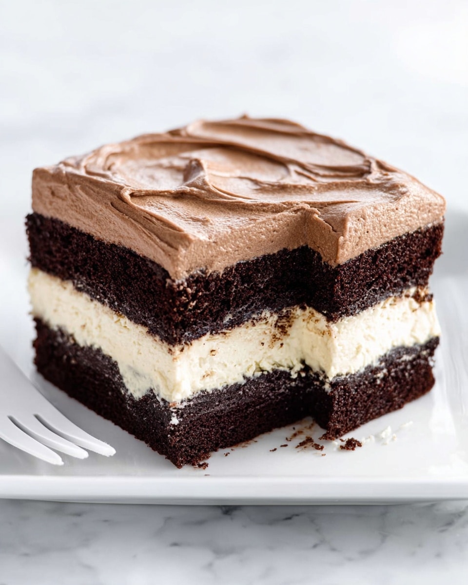 Ding Dong Sheet Cake with Ermine and Chocolate Frostings Recipe