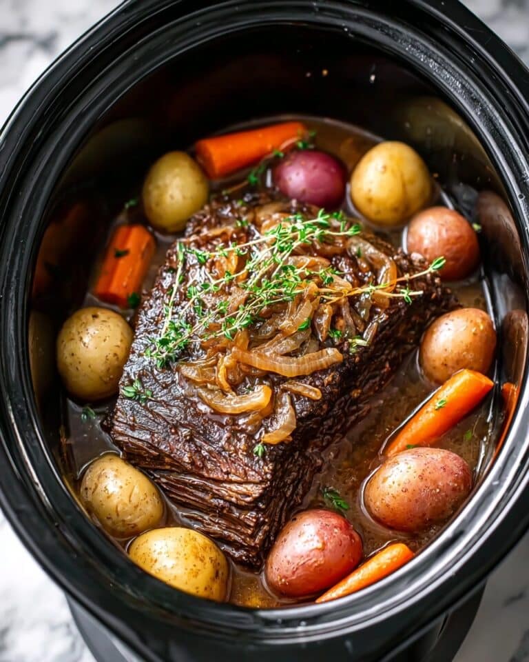 Slow Cooker French Onion Chuck Roast Recipe