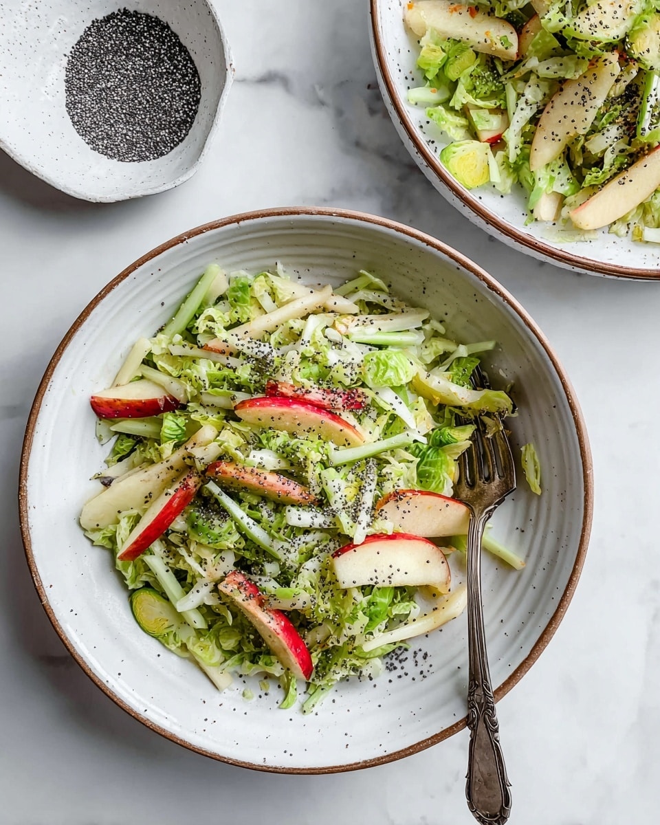 Shaved Brussels Sprout Slaw with Apples Recipe