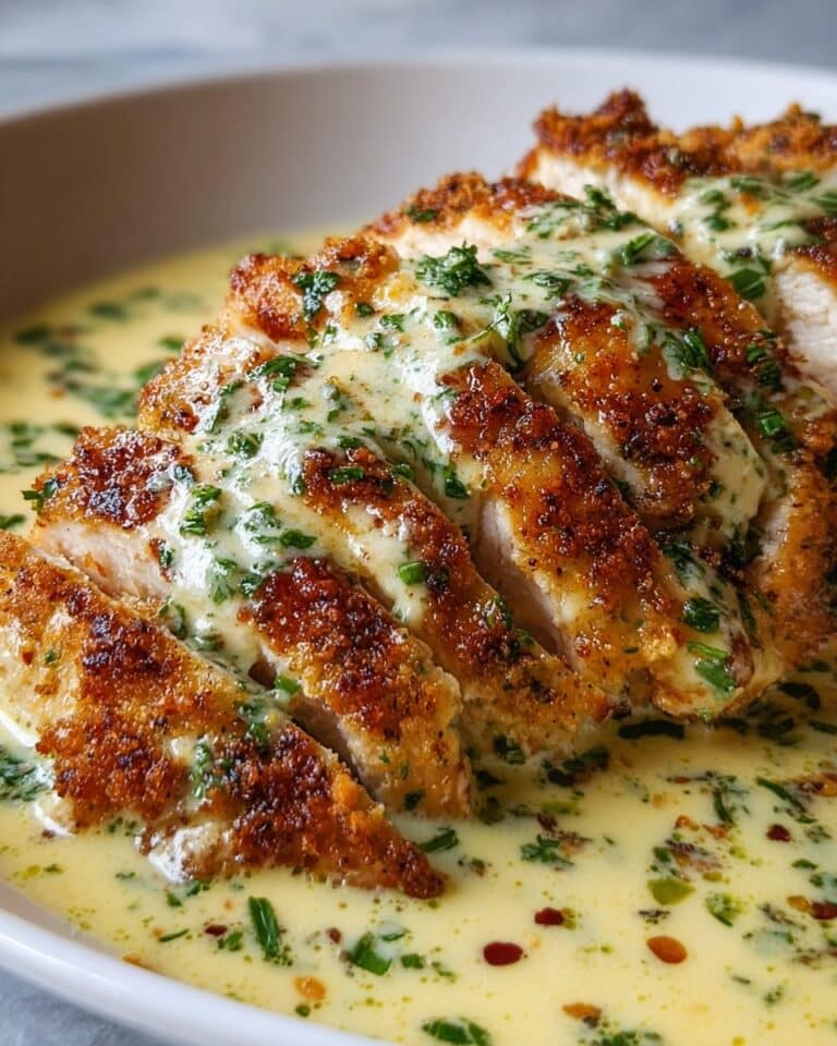 Baked Caesar Chicken with Creamy Parmesan Sauce Recipe