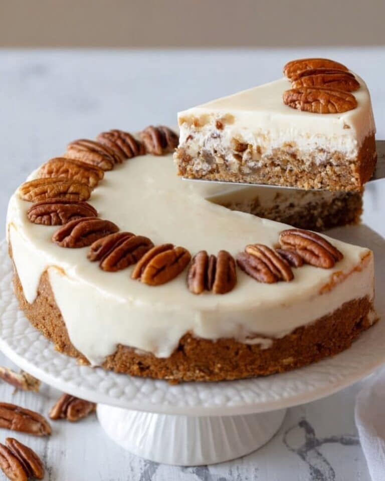 Carrot Cake Cheesecake with Sour Cream Frosting Recipe