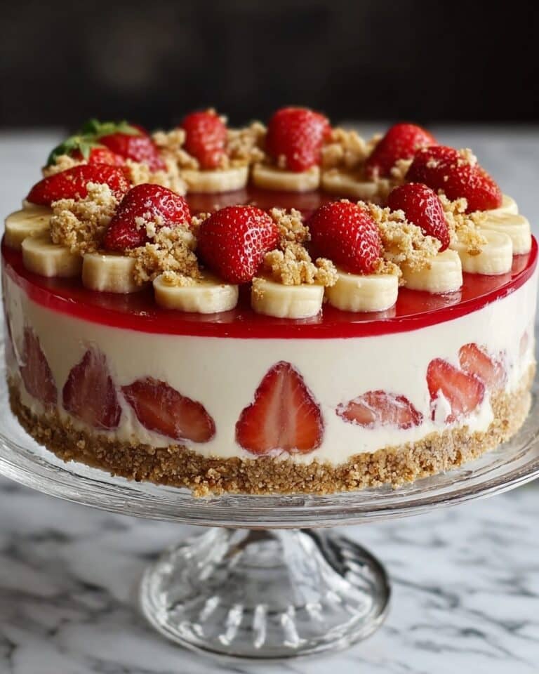 Strawberry Crunch Banana Pudding Cheesecake Recipe