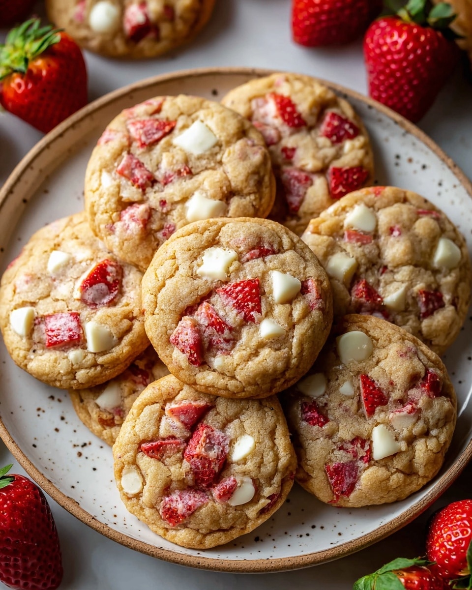 Cream Cheese Strawberry White Chocolate Cookies Recipe