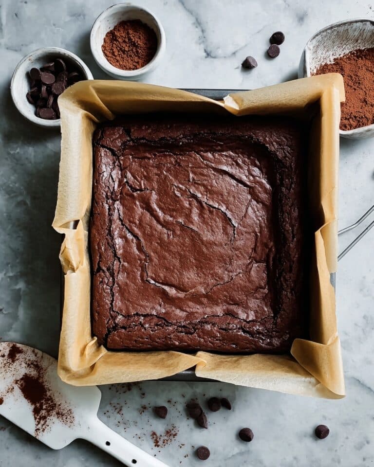 Easter Brownies with Colorful Chocolate Drizzle and Mini Candy Eggs Recipe