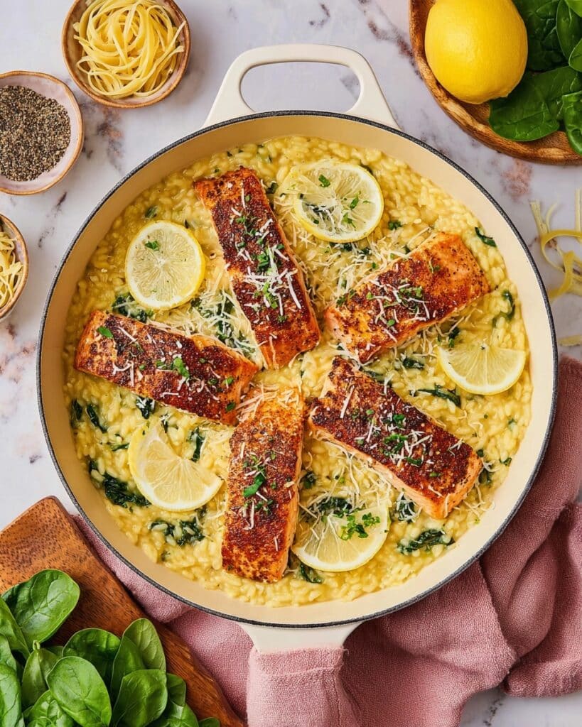 Creamy Lemon Salmon Orzo Recipe