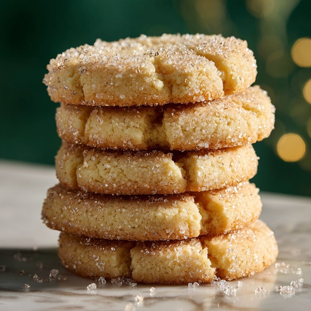 The image shows many round cookies with light golden spots and edges coated in sugar crystals scattered on a white marbled surface. In the center, two cookies are placed on a simple white plate, one of them bitten to reveal a soft texture. Toward the top, a small white bowl filled with fine white sugar is surrounded by more cookies. Thin, dried orange slices are artfully scattered around, adding a pop of bright orange color. A dark green cloth is gently placed near the top left corner, creating a soft contrast with the rest of the elements. The whole setup is visually cozy and inviting. photo taken with an iphone --ar 4:5 --v 7