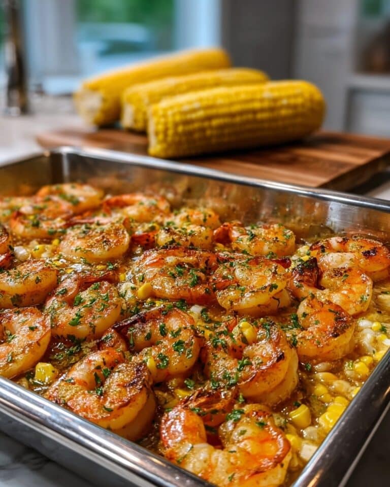 Garlic Butter Shrimp & Corn Bake Recipe