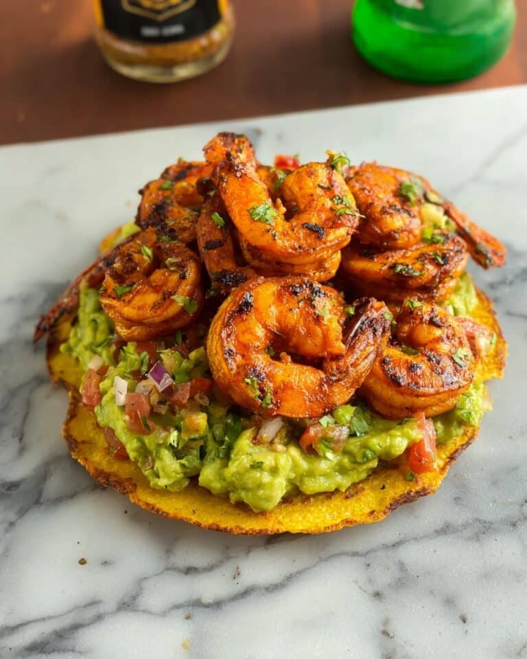 Chili Lime Shrimp Tostadas with Chipotle Mayo Recipe