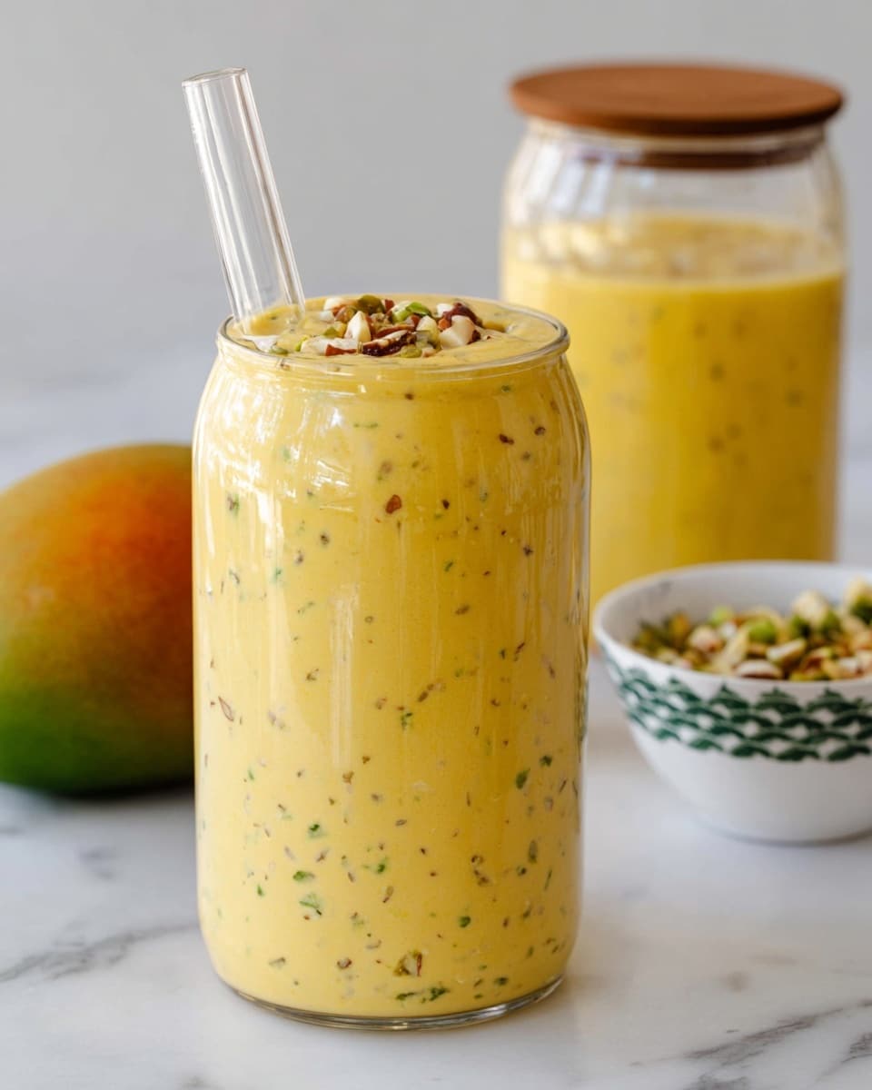 Creamy Mango Yogurt Smoothie with Cardamom Recipe