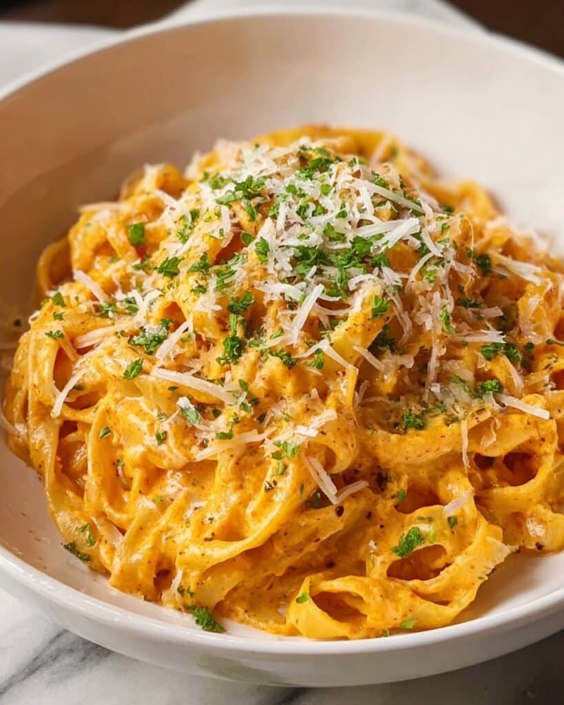 Creamy Roasted Eggplant and Tomato Pasta Recipe