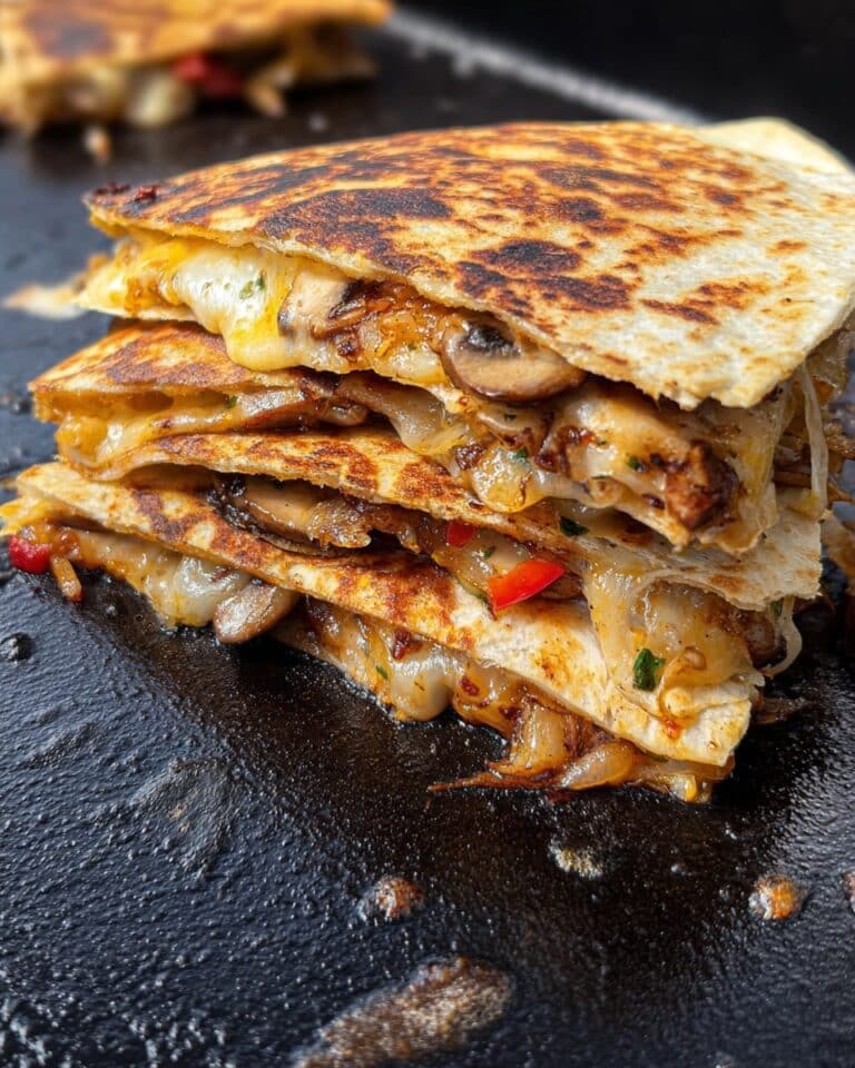 Shrimp Fajita Quesadillas with Sriracha Mayo Recipe