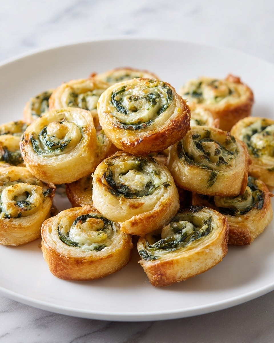 Spinach Dip Pinwheels with Cream Cheese and Parmesan Recipe