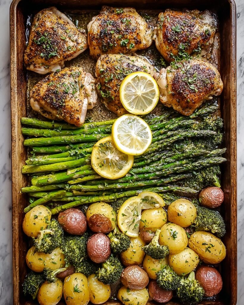 Sheet Pan Garlic Butter Chicken and Veggies Recipe