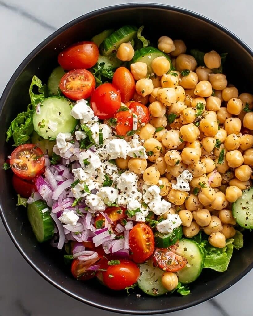 Cottage Cheese and Chickpeas Salad Recipe