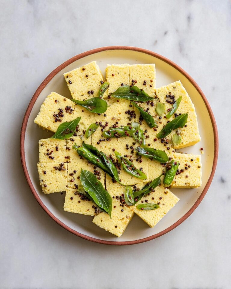 Khaman (Indian Spongy Chickpea Cake) Recipe