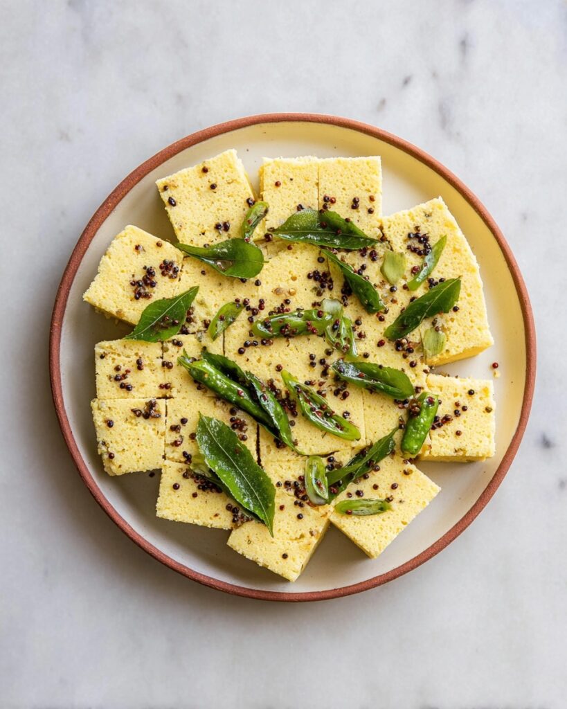 Khaman (Indian Spongy Chickpea Cake) Recipe