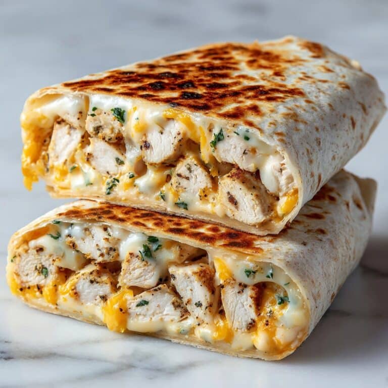 Cheesy Garlic Chicken Wraps Recipe