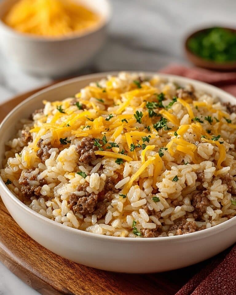 Cheesy Hamburger Rice Casserole Recipe