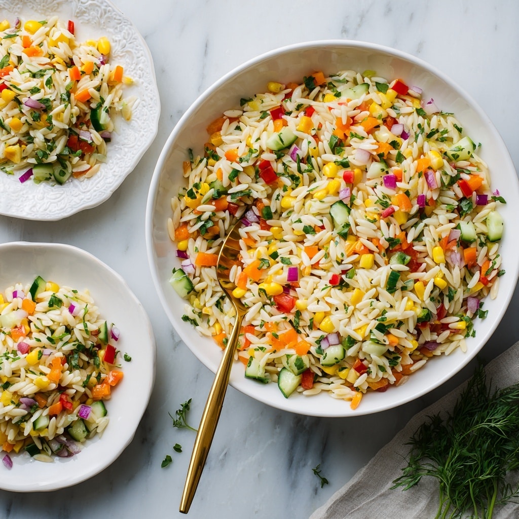 Rainbow Orzo Salad Recipe