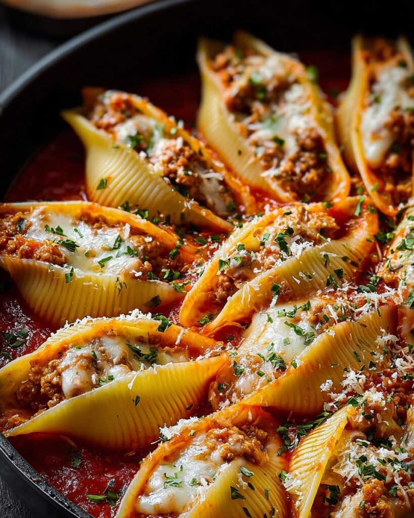 Creamy Ricotta Beef Stuffed Shells Pasta Recipe
