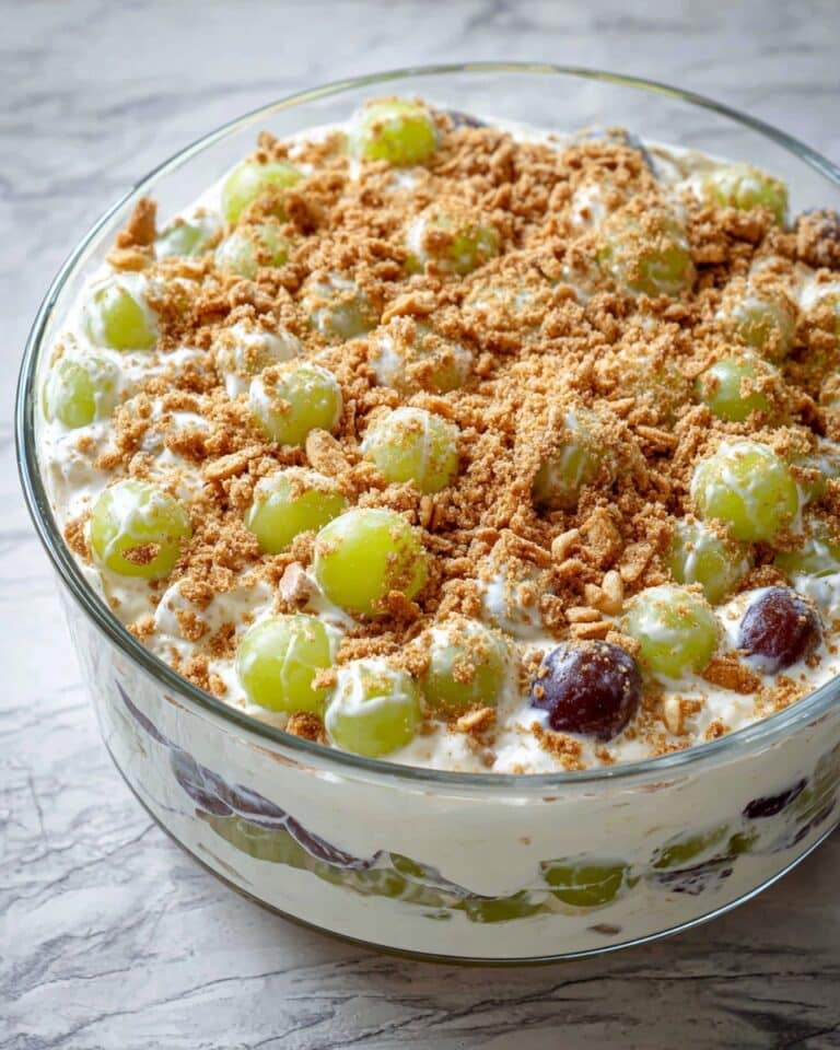 Creamy Grape Salad with Pecans Recipe