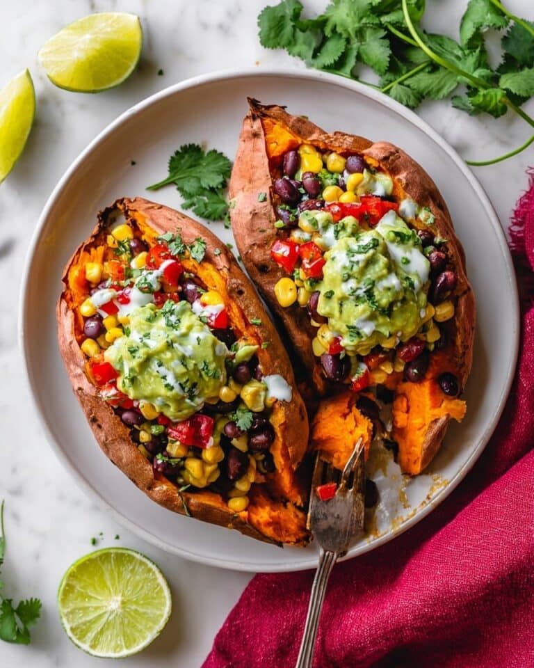 Black Bean Stuffed Sweet Potatoes (Vegan) Recipe